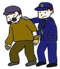 イラスト：ドロボウを逮捕