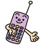 イラスト:携帯電話 イラスト:携帯電話