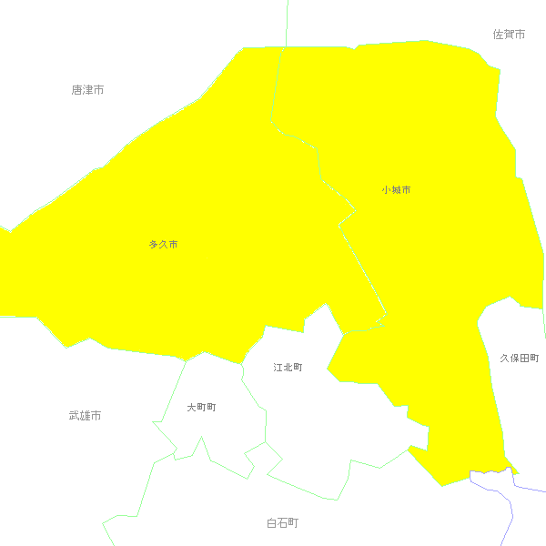 小城警察署管轄地図（拡大図）