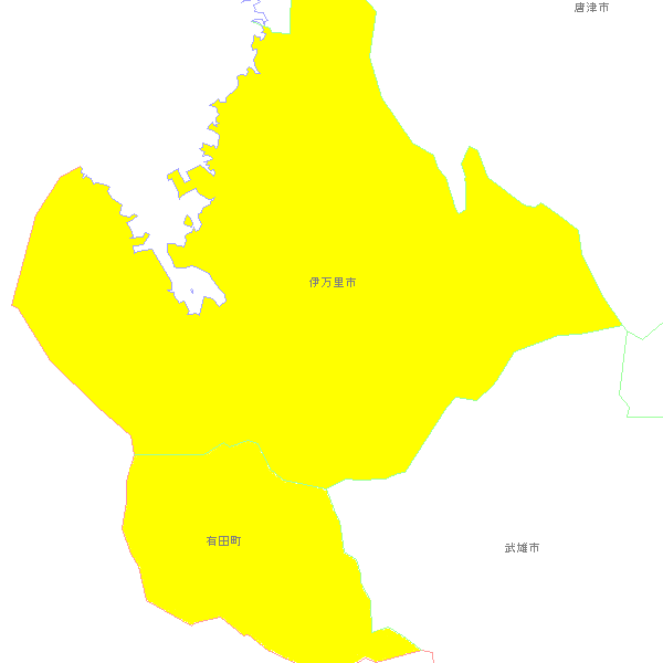 伊万里警察署管轄地図（拡大図）