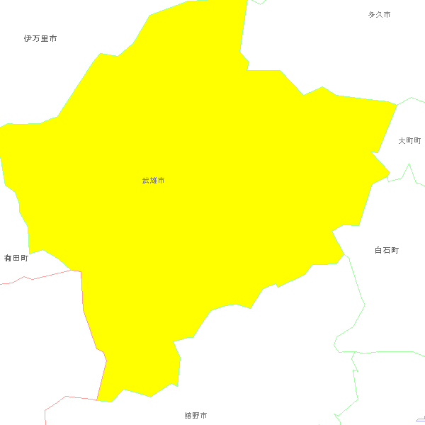 武雄警察署管轄地図（拡大図）