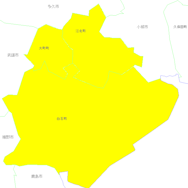 白石警察署管轄地図（拡大図）