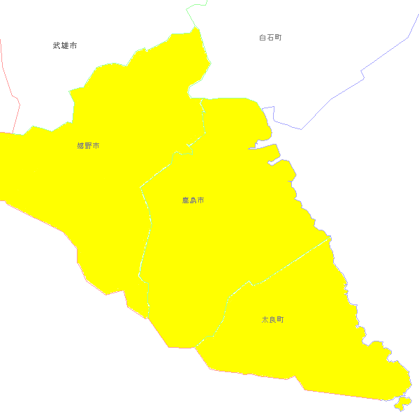 鹿島警察署管轄地図（拡大図）