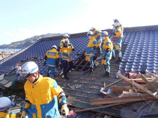 写真：宮城県での救助・捜索活動