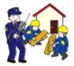 イラスト：災害に備える警察官