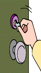 イラスト:鍵をかけている イラスト:鍵をかけている